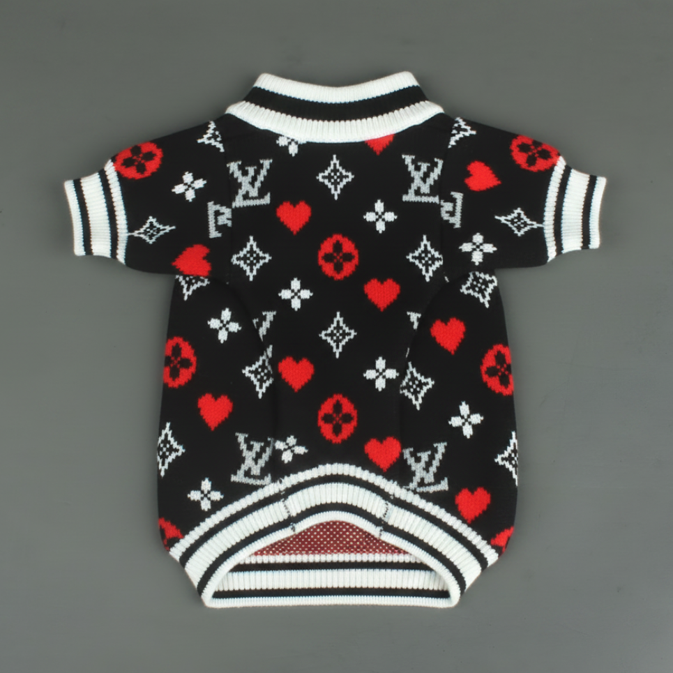 Chewy Vuiton Heart Sweater