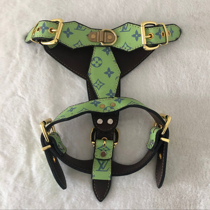 Chewy Vuiton Lime Harness