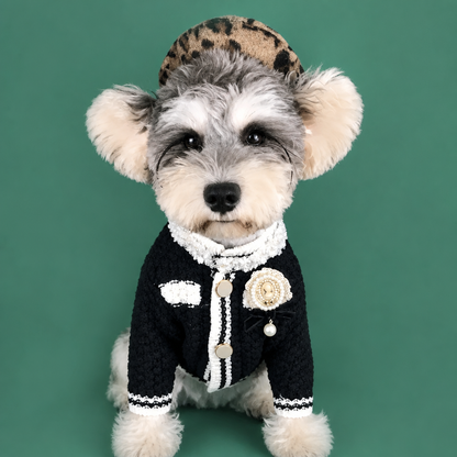 Chewnel Tweed Brooch Cardigan