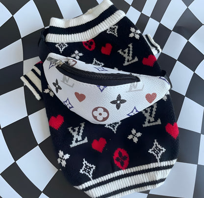 Chewy Vuiton Heart Sweater