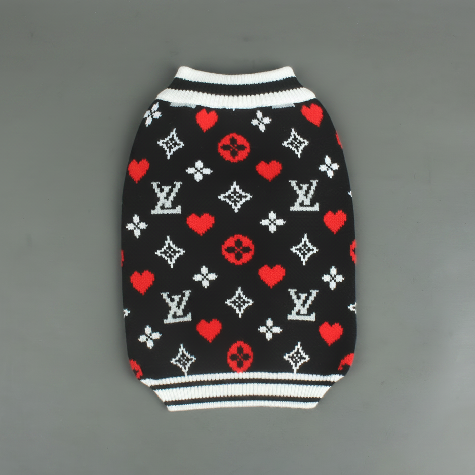 Chewy Vuiton Heart Sweater