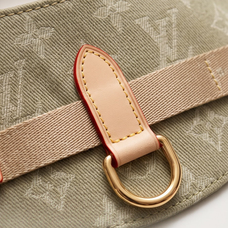 Chewy Vuiton Olive Harness & Leash Set