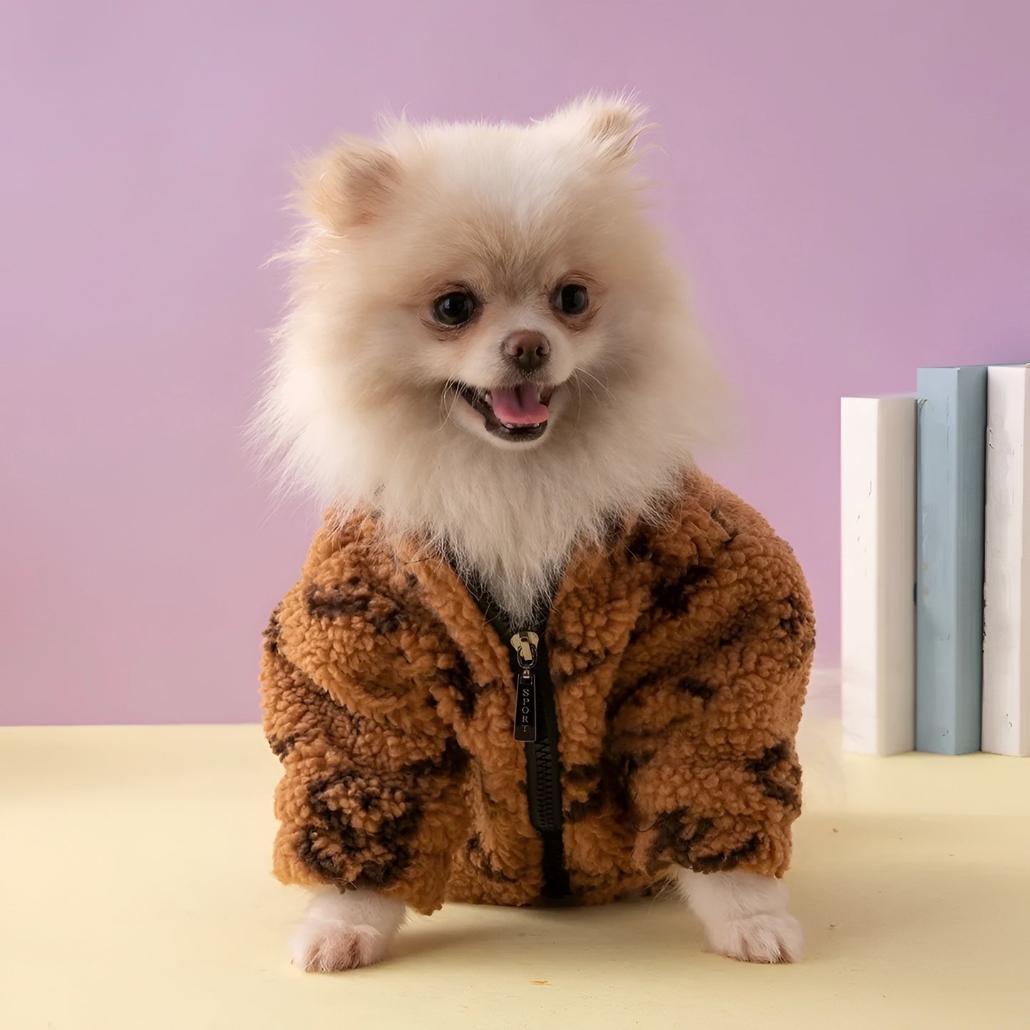 Chewy Vuiton Sherpa Jacket