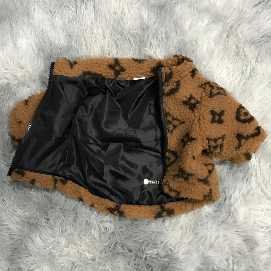Chewy Vuiton Sherpa Jacket