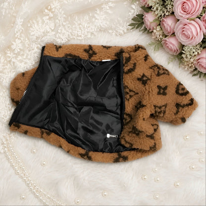 Chewy Vuiton Sherpa Jacket