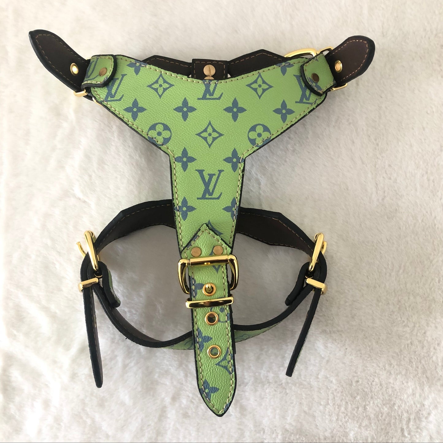 Chewy Vuiton Lime Harness