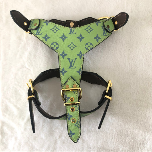 Chewy Vuiton Lime Harness
